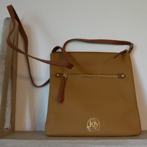 Joy Mangano Brown Leather Crossbody Purse